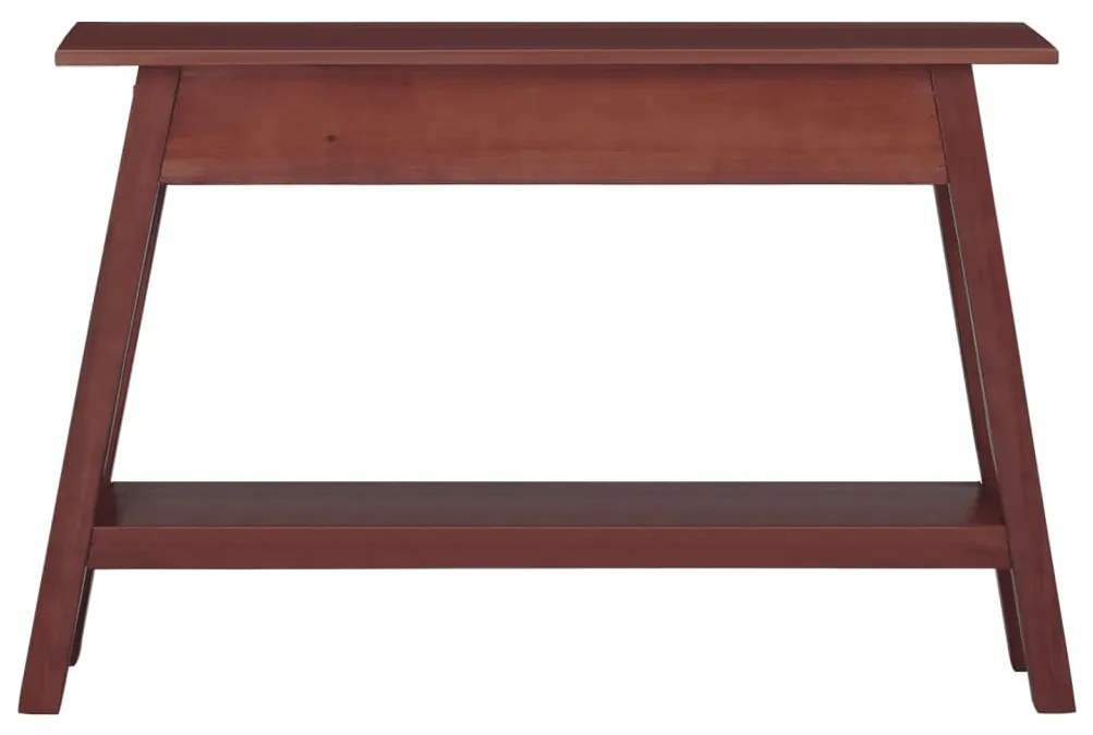 Tavolo consolle marrone 110x30x75cm in legno massello di mogano