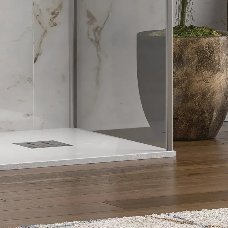 Kamalu - Box doccia walk in 80x140cm vetro 8mm anticalcare KW4000