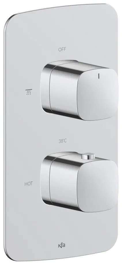 KFA Armatura 5759-001-00 - Miscelatore doccia termostatico per installazione da incasso MALAGA, cromo lucido
