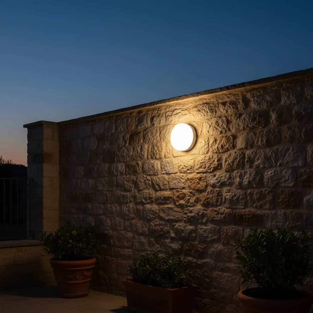 Applique con sensore di Movimento 2xE27 a Luce Diffusa IP65 Bianca