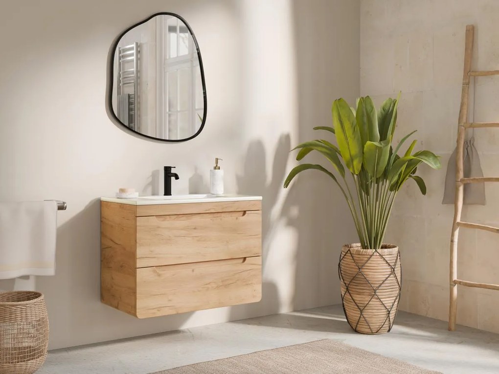 Mobile sotto lavabo sospeso 80 cm Naturale - ARUBA