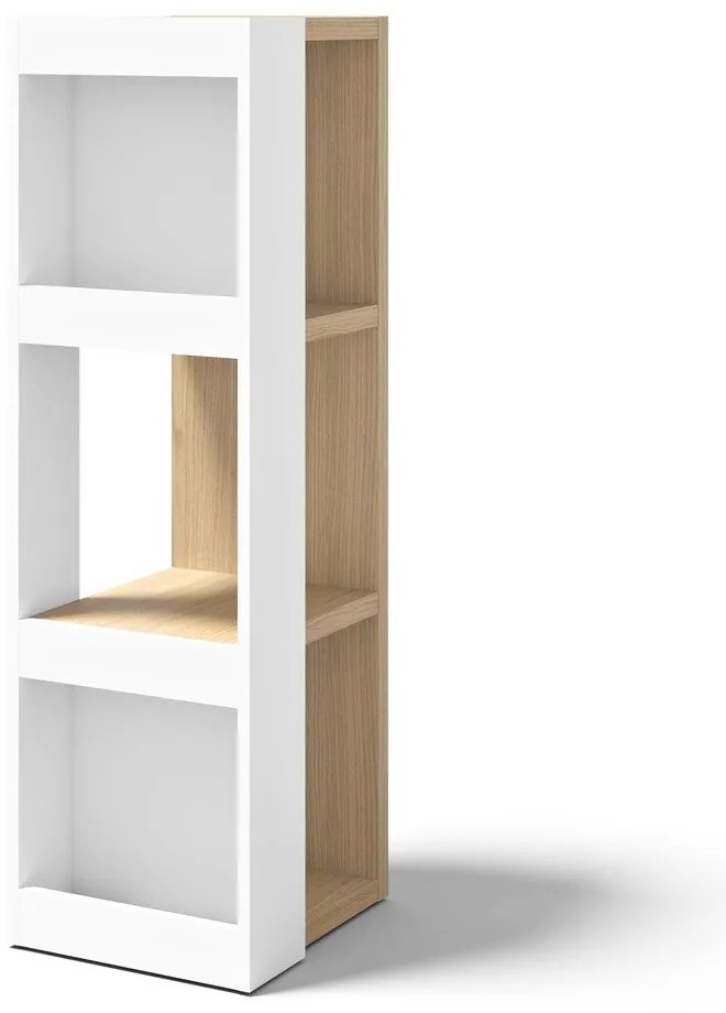 Libreria bianca in rovere 40x114 cm Ella - TemaHome