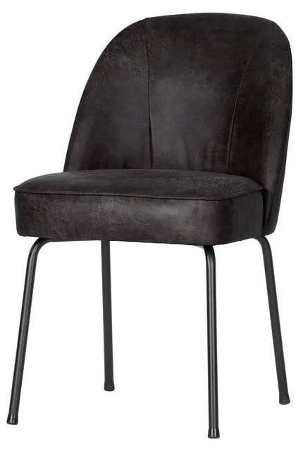 Sedie da pranzo in set nere in pelle 2 pz Vogue – WOOOD