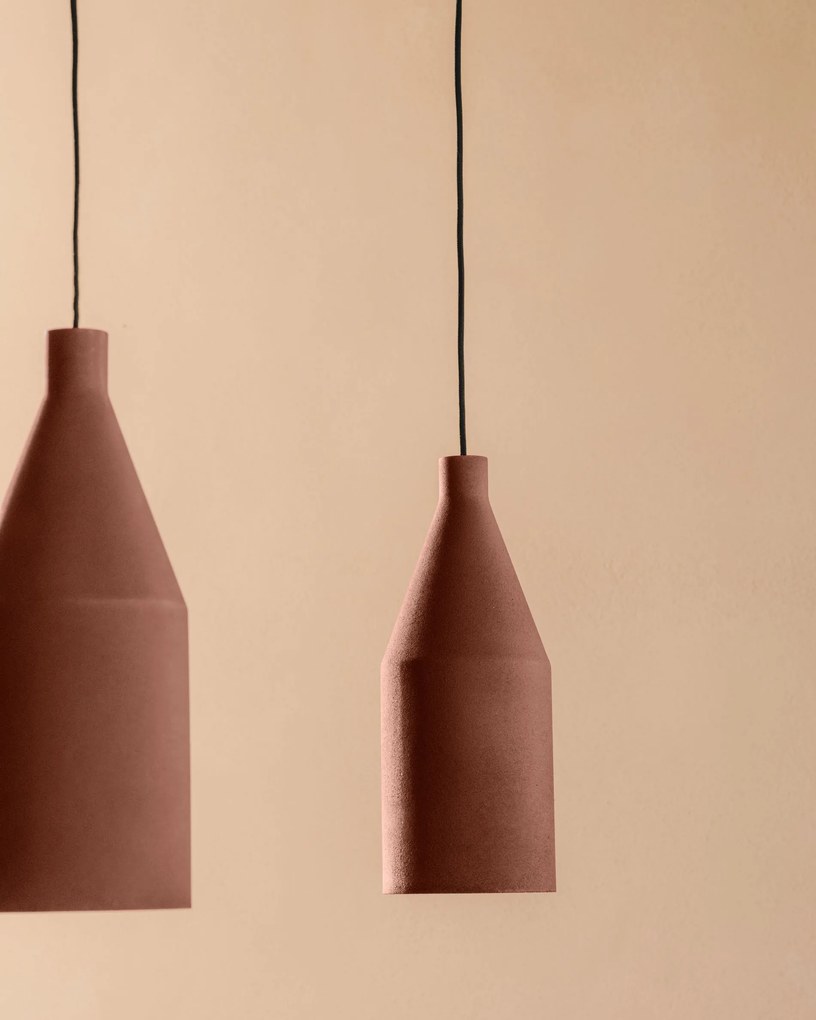 Kave Home - Lampada da soffitto Peralta in metallo verniciato color terracotta Ã˜ 15 cm