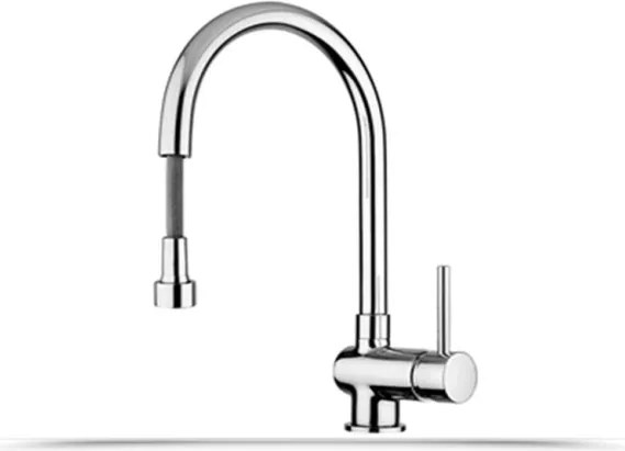 Miscelatore Lavello canna orientabile con Doccetta Estraibile Paffoni Serie Stick Cromato SK185CR