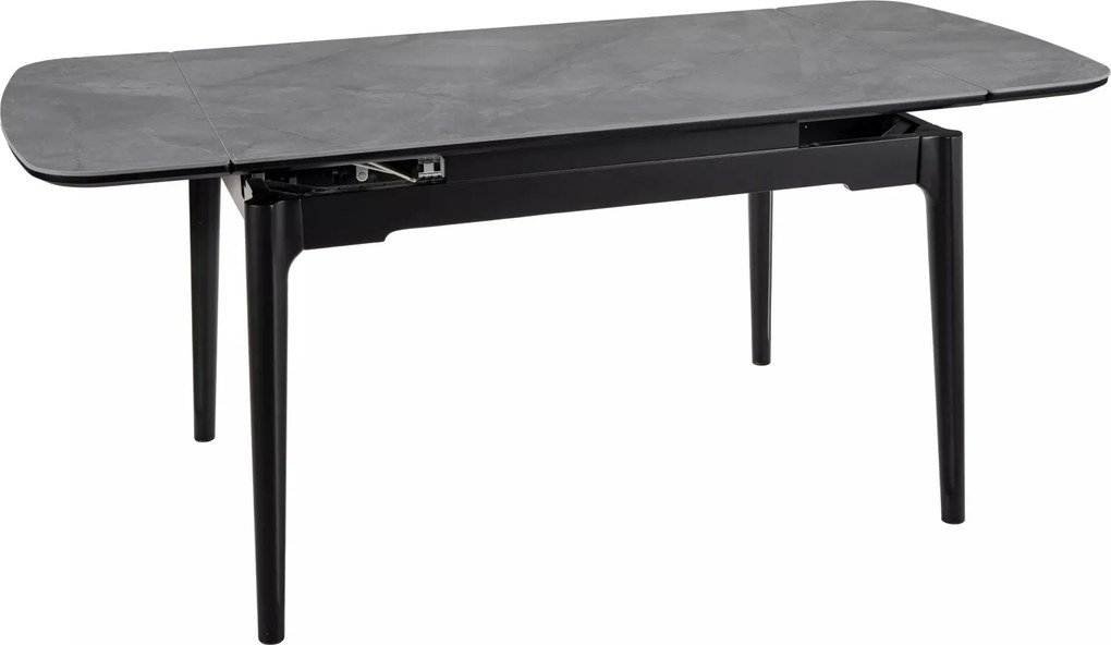 Tavolo Sento in ceramica grigio lucido – 120/180x80x75 cm