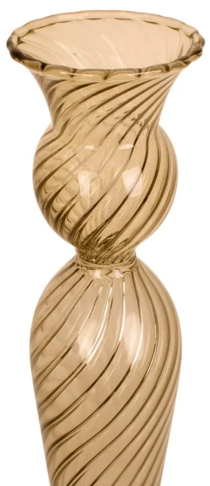 Portacandele in vetro marrone chiaro, altezza 26,5 cm Swirl - PT LIVING