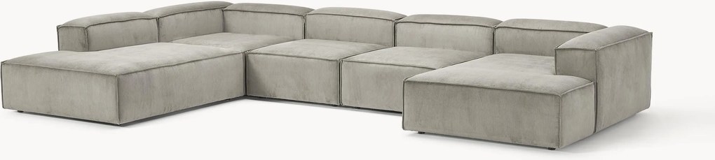 Divano XL componibile in velluto a coste Lennon