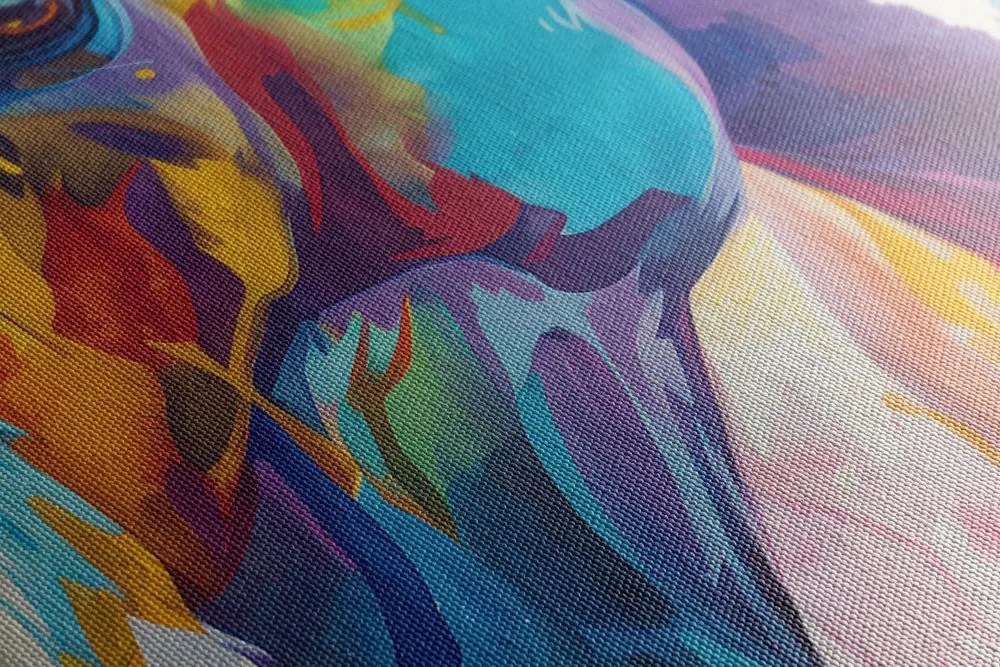 Quadro su tela – Cavallo con imitazione di pittura