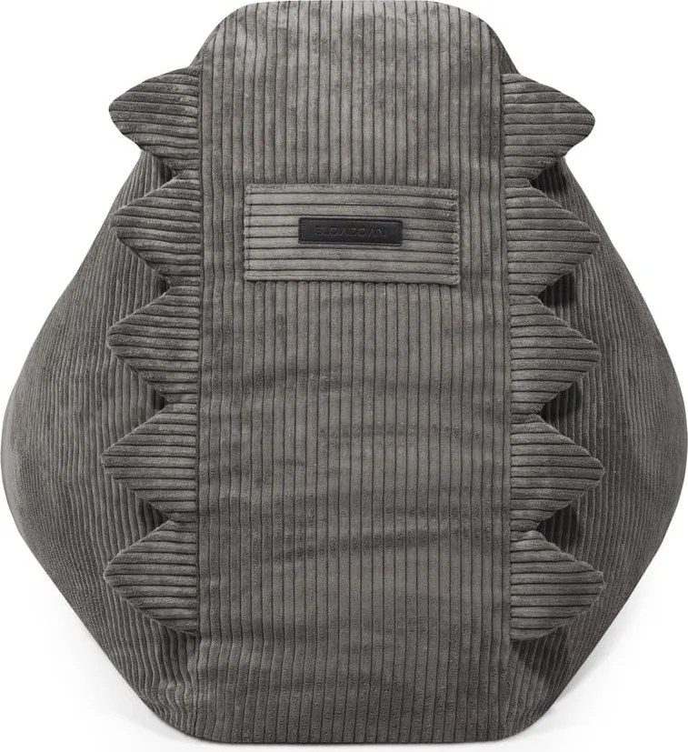 Pouf a sacco per bambini viola con rivestimento in velluto a coste Snug 80 Dragon – SLOWDOWN