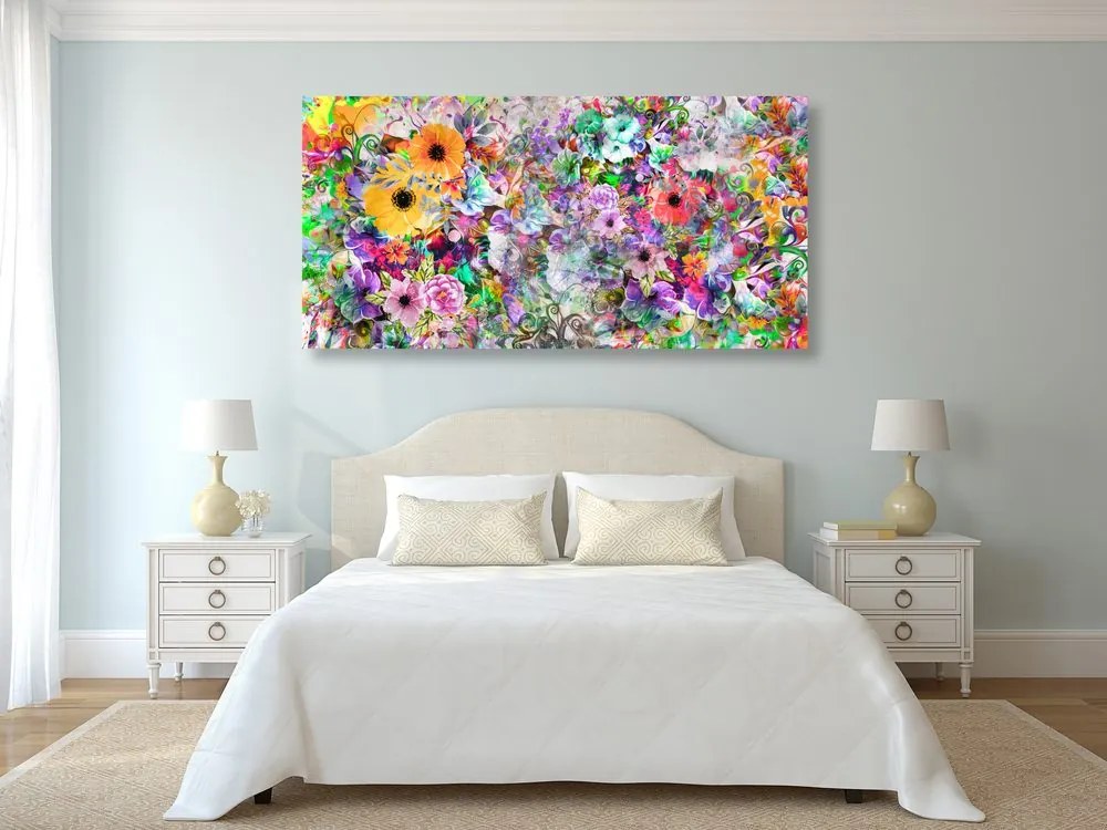 Quadro su tela – Fiori multicolori