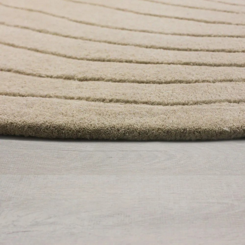 Tappeto in lana crema 200x290 cm Puddle Wool - Flair Rugs