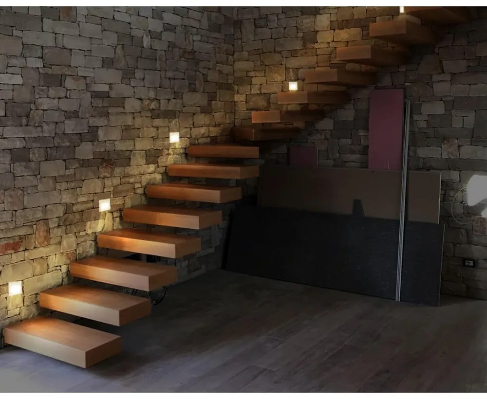 Segnapasso LED Bianco 4W per Scatola 503 - Antiabbagliamento Colore Bianco Caldo 2.700K