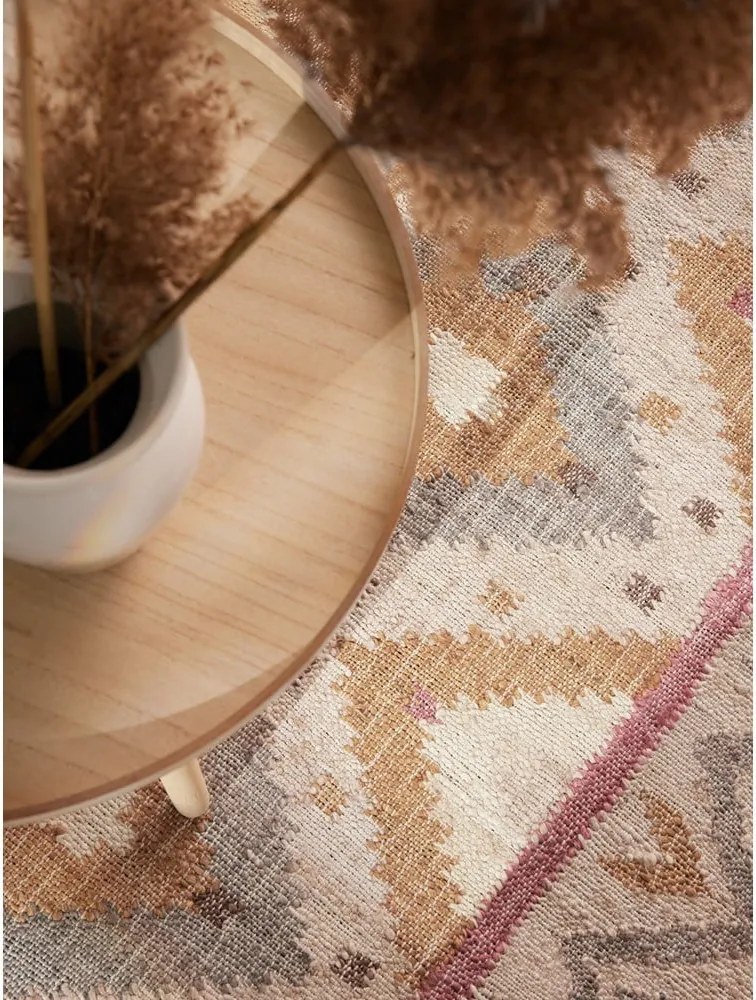 Tappeto color crema in iuta tessuto a mano 160x230 cm Roya Imani – Elle Decoration