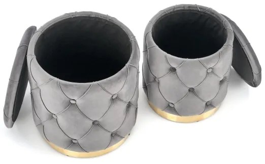 SET 2x Tabacco POLLY diametro 40/44 cm grigio/oro