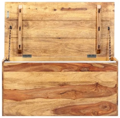 Cassapanca 80x40x40 cm in Legno Massello di Sheesham