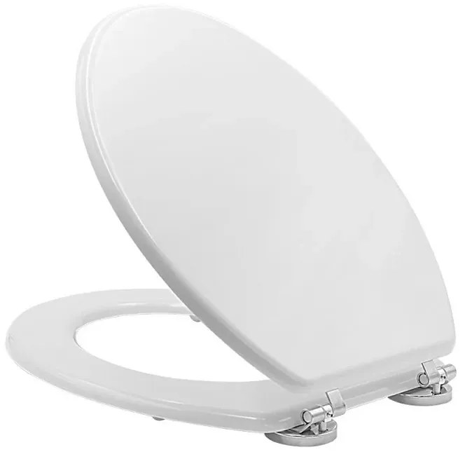 Copriwater per wc anziani in termoindurente bianco cerniere regolabili