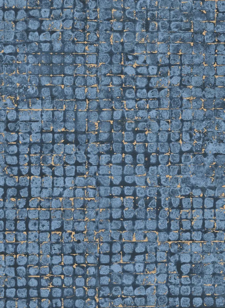 Arte International Carta da parati Mosaico - Blue/ Stone