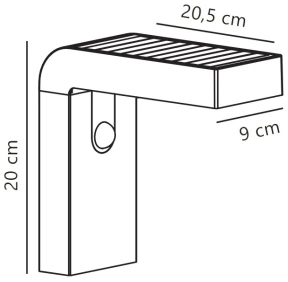 Nordlux - Applique solare LED ALYA 5W 3,7V IP44 con sensore