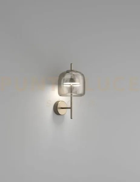 Jube applique a parete s fume' trasparente acciaio satinato l2214 ...