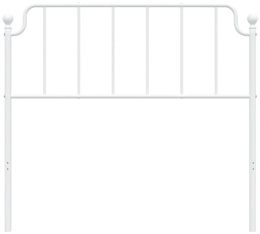 Testiera in metallo bianco 107 cm