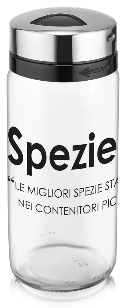 Barattolo spezie in vetro 245 ml con scritta