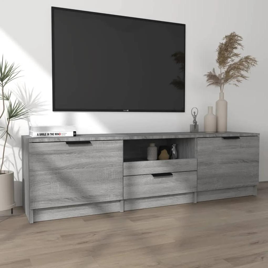Mobile tv grigio sonoma 140x35x40 cm in legno ingegnerizzato