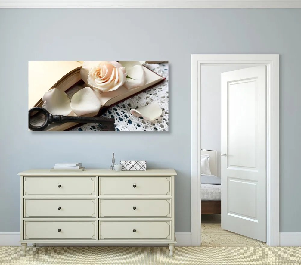 Quadro su tela – Natura morta vintage con chiave