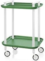 Carrello DELICA 2 ripiani bianco, colore verde