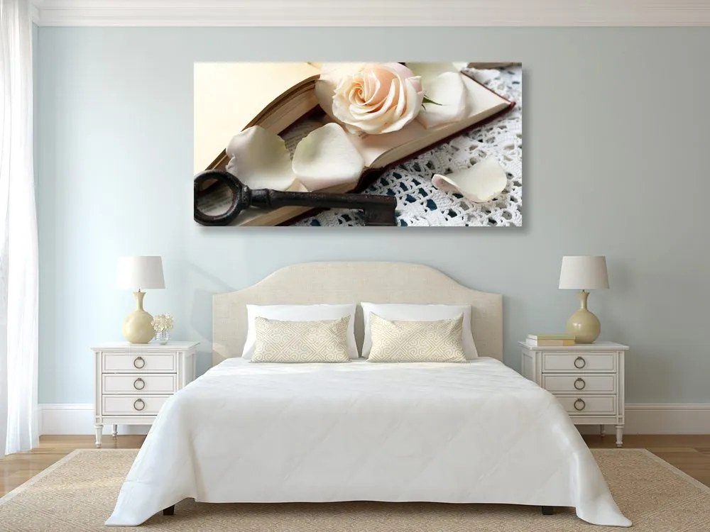 Quadro su tela – Natura morta vintage con chiave
