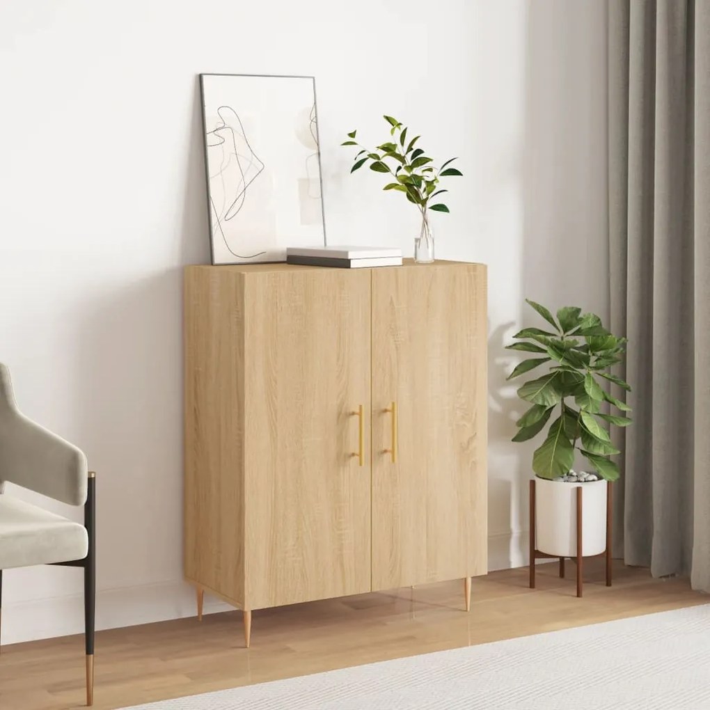 Credenza rovere sonoma 69,5x34x90 cm in legno multistrato