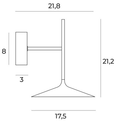 MAXLIGHT W0304 - Applique a LED HANA LED/6W/230V oro