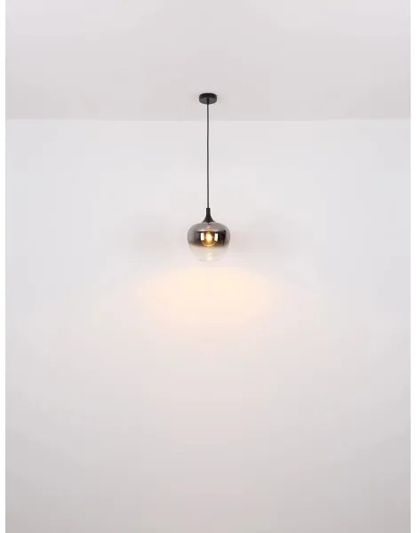 Globo 15548H - Lampadario a sospensione con filo MAXY 1xE27/40W/230V diametro 24 cm nero