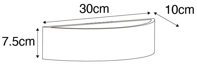 Applique da parete rustica in gesso - Aurel Novo