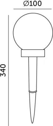 Lampada solare a LED con sensore SPHERE LED/1,2V 4000K IP44 40 mAh diam. 10 cm