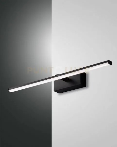 Nala applique nero l. 50cm a led 3000k - 10w - 1200 lm ip44