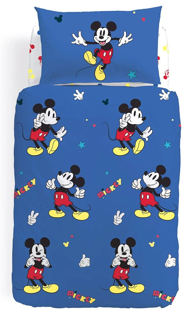 Completo Copripiumino in Cotone Mickey Retro' Singolo Warner