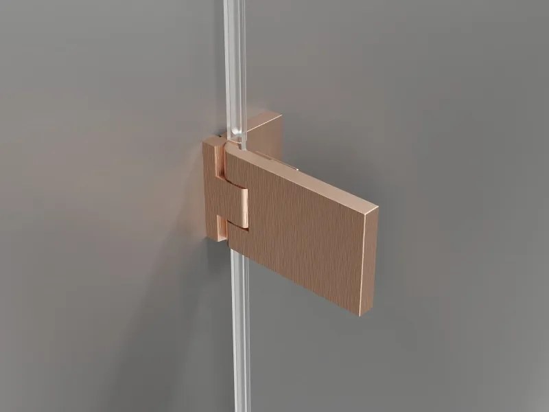Mexen Lunar-F Duo cabina doccia pieghevole 100 x 80 cm, trasparente, rame spazzolato - 836-100L-080P-65-00