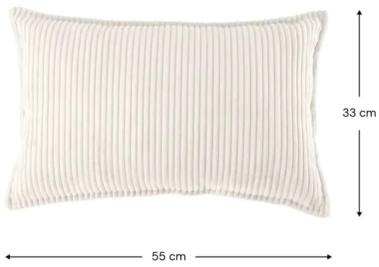 Cuscino per divano da bambini color crema con rivestimento in velluto a coste Bolster – Wigiwama