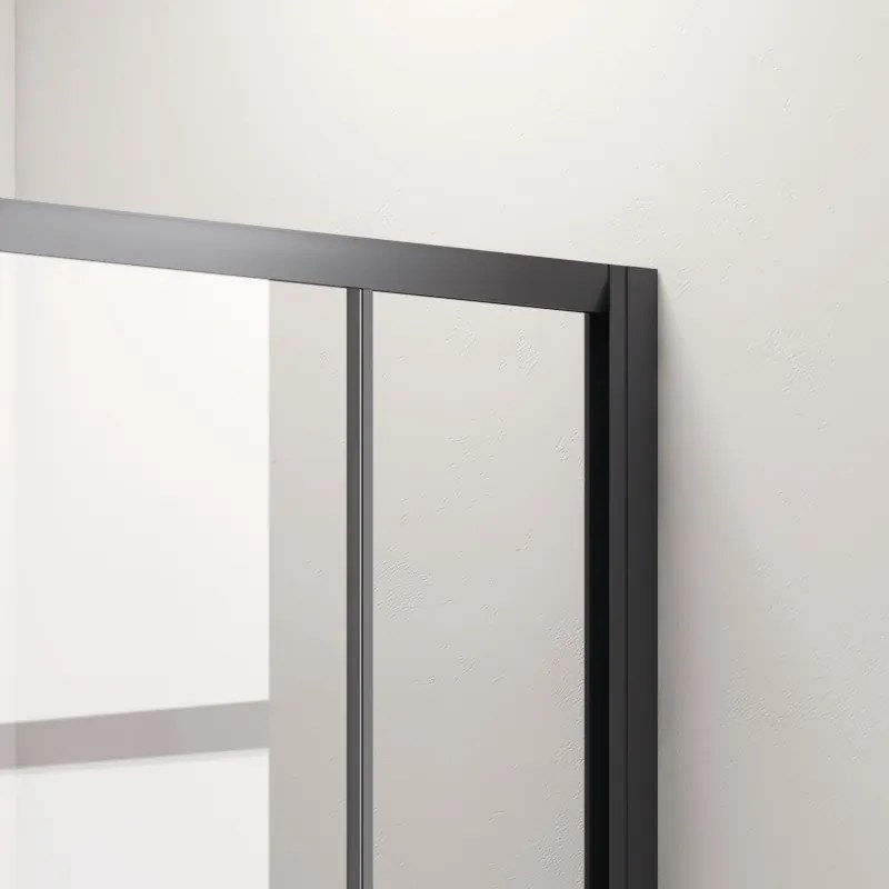 Box doccia 80x70 finitura nera opaca modello KF1000B - KAMALU