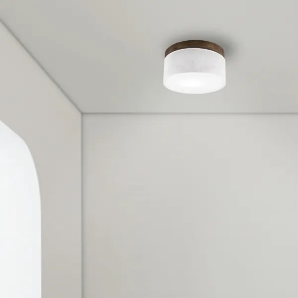 Brilagi - Lampada LED da soffitto BELLADONNA 1xE27/15W/230V Ø30 cm bianco/rovere