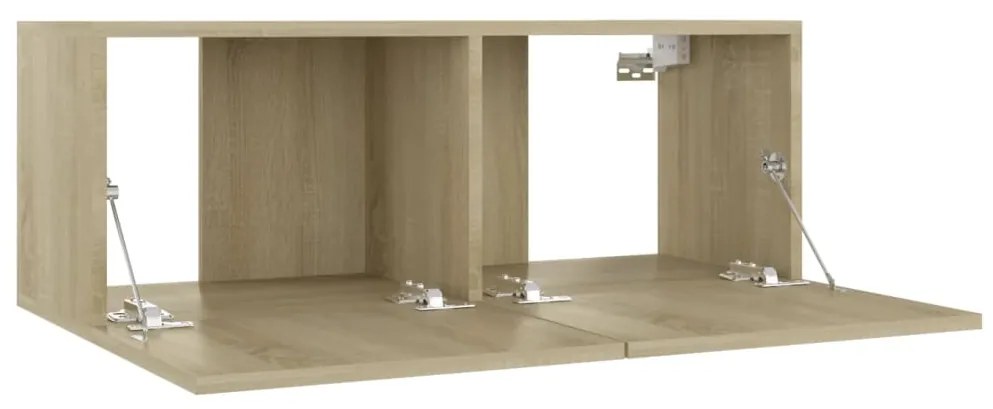 Mobile porta tv rovere sonoma 80x30x30 cm in legno multistrato