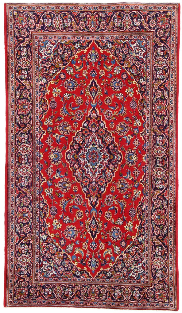 Kashan Tappeto 220x130 (Iran) Annodato A Mano
