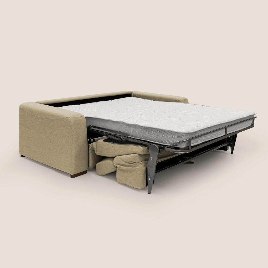 Poseidon divano letto + relax elettrico in tessuto smacchiabile impermeabile T05 cammello