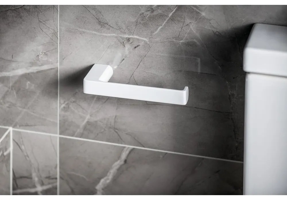 Porta carta igienica in metallo bianco Pirenei - Sapho