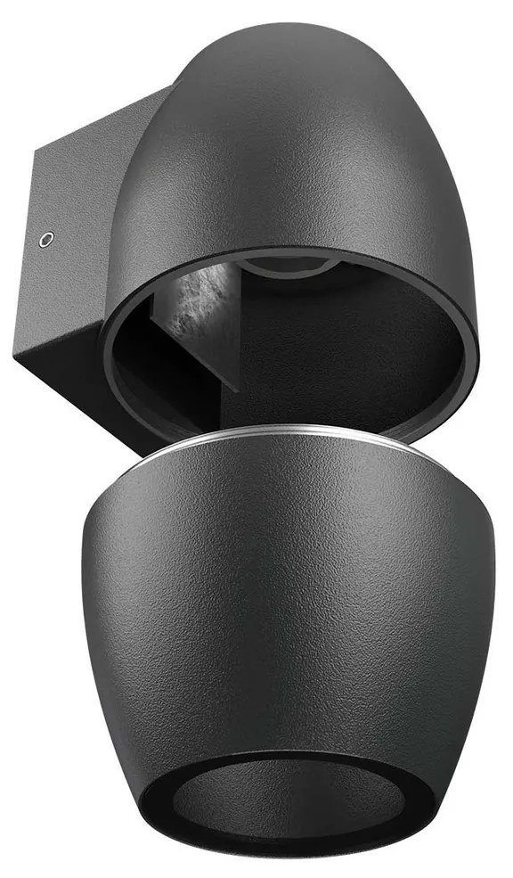 Applique Ovale Monodirezionale IP65 GU10 per esterni - Nera