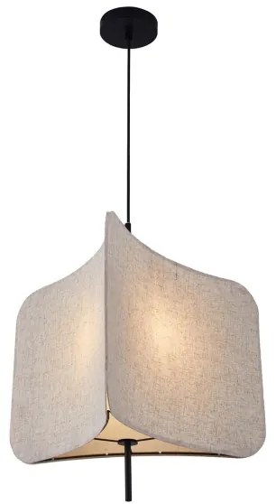 Lampadario a sospensione con filo HAVANA 1xE27/20W/230V diametro 50 cm beige
