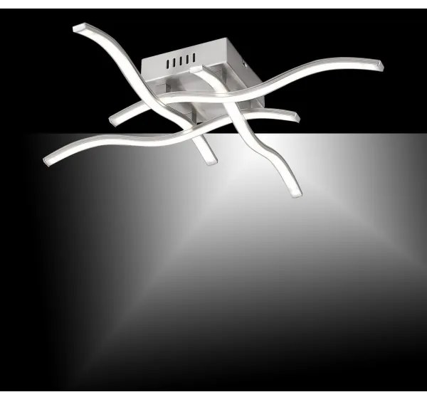 Leuchten Direkt 15131-55 - Lampadario LED da superficie WAWE 4xLED/4,6W/230V cromo opaco