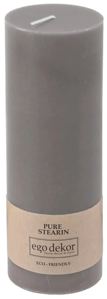 Candela Friendly grigia, durata di combustione 60 h Eco - Eco candles by Ego dekor