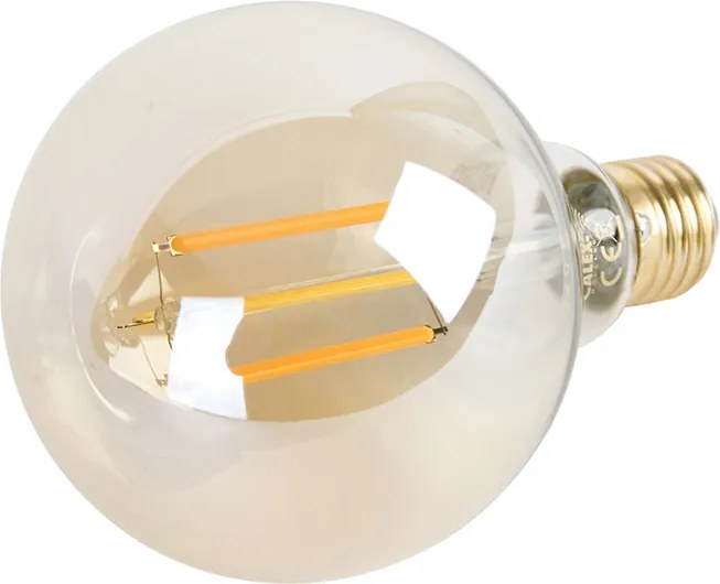 Lampadina LED intelligente E27 G95 oro 7W 806lm 1800K - 3000K